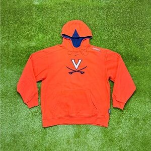 Vintage 90s Virgina Cavaliers Nike Center Swoosh Hoodie Sweatshirt Size Large
